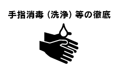 手指消毒の徹底